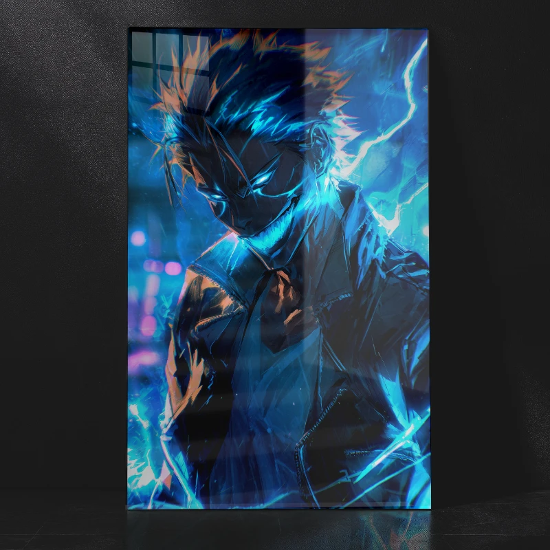 Bleach Grimmjow Jaegerjaquez Neon Metal Poster