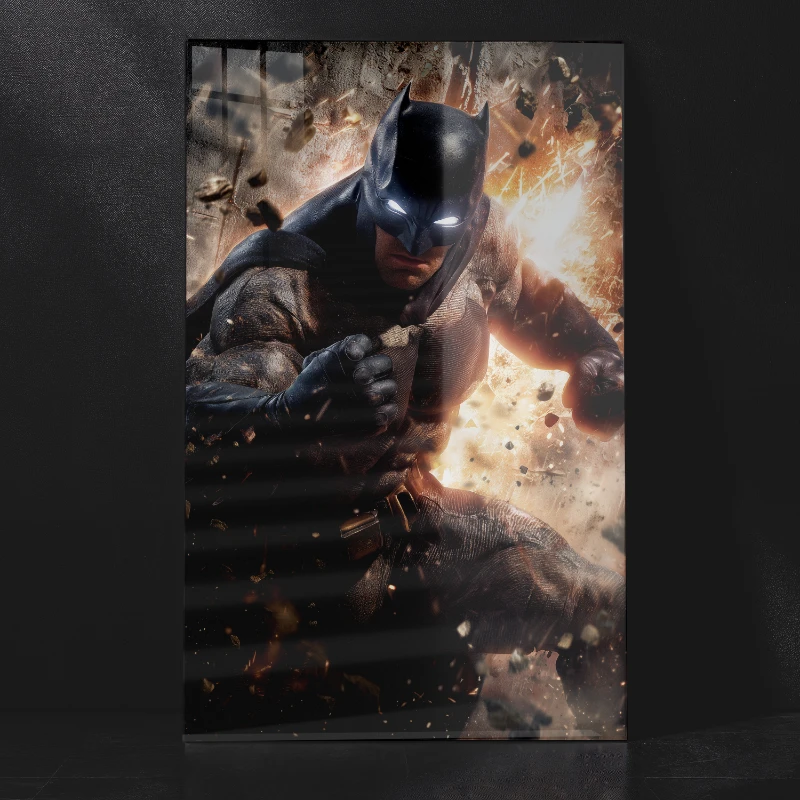 Batman Comic Action Metal Poster – The Dark Knight Strikes