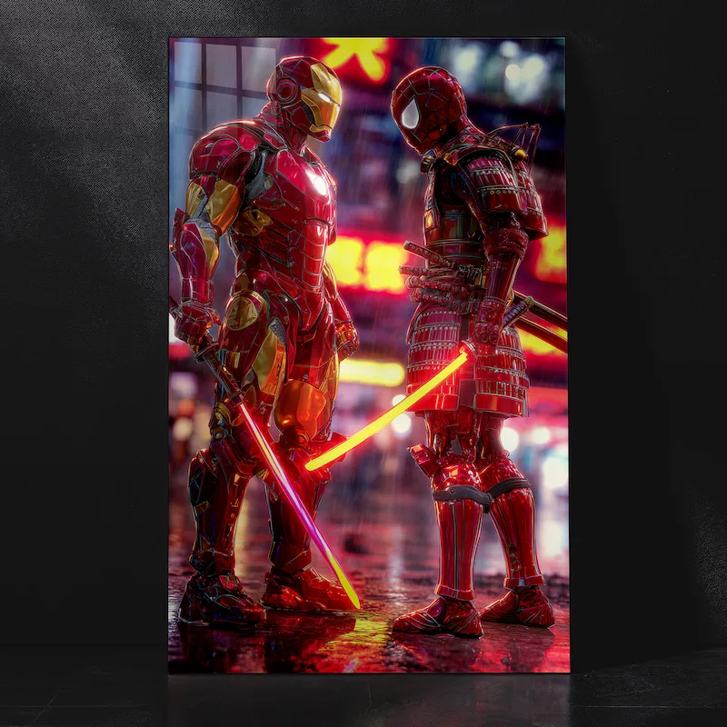 Iron Man X Spider-Man – Blades of Valor Metal Poster