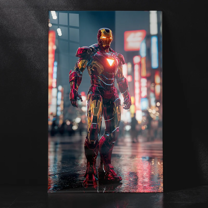 Marvel Iron Man Heroic Stand Metal Poster