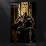 The Majestic Throne: Black Panther’s Legacy of Royalty Metal Poster