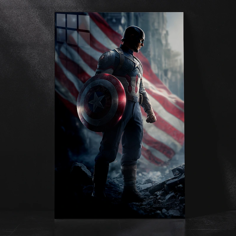 Captain America – Courage, Honor, and Legacy Metal Poster