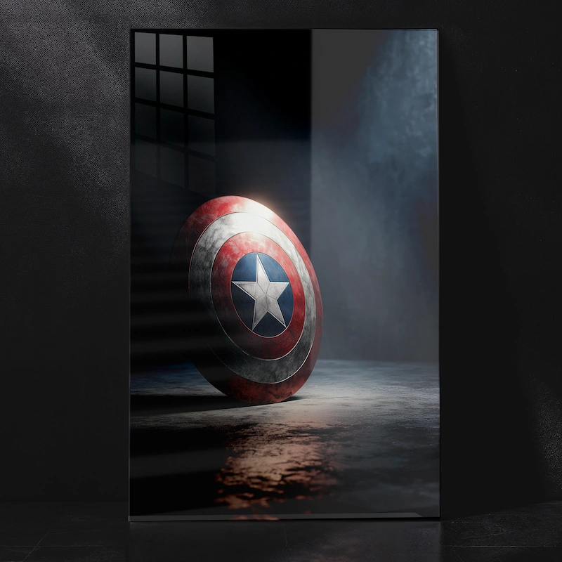 The Shield That Defends a Nation: Captain America Metal Poster